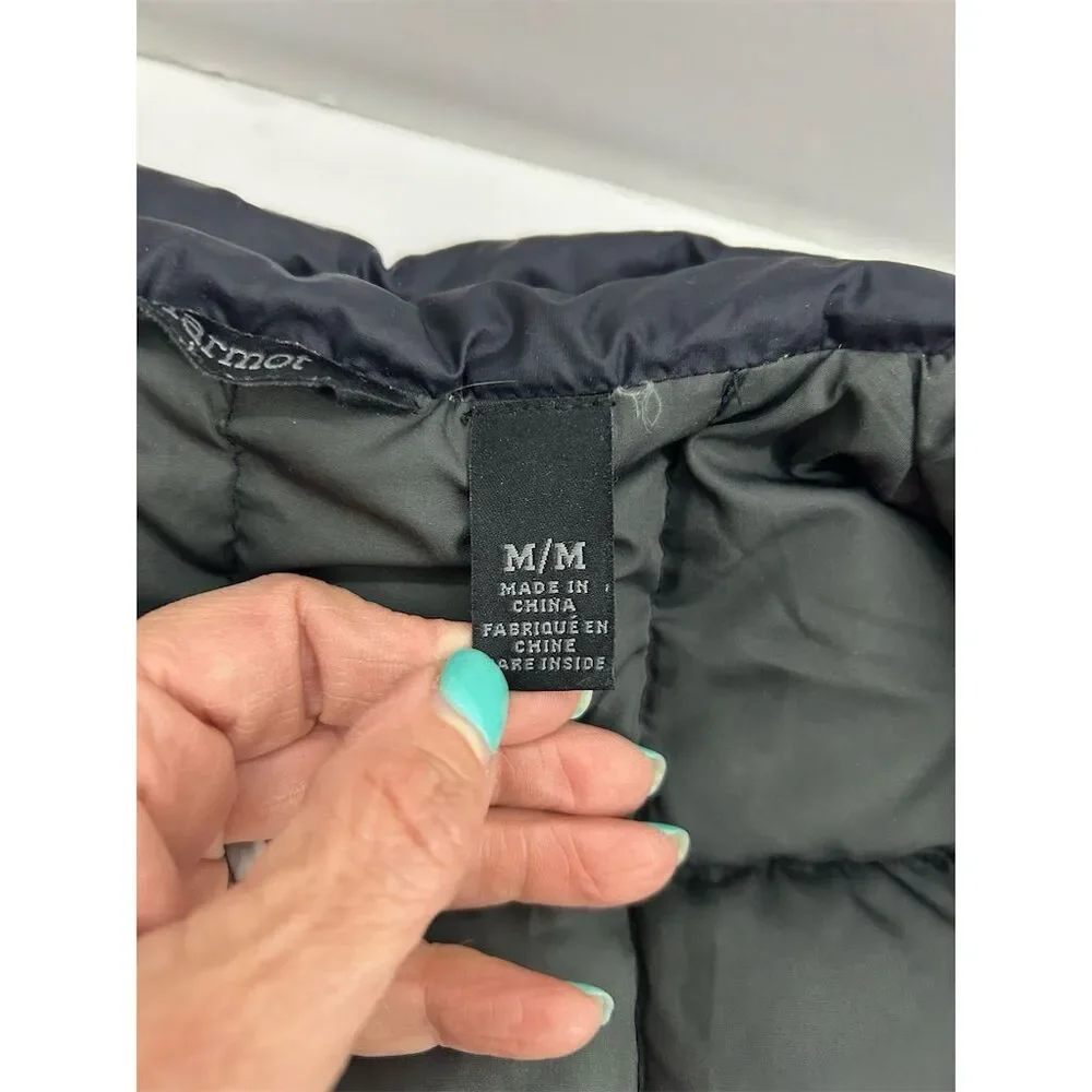 Marmot Kids Unisex Medium Black Down Puffer Jacket Winter Warm READ - Picture 9 of 13